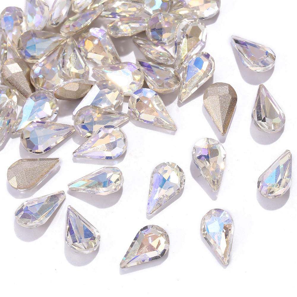 New Water Drop Pointed Bottom Transparent Manicure Jewelry DIY Clothing Phone Case Diamond Decorations Nail Patch Nail Ornament New Water Drop Pointed Bottom Transparent Manicure Jewelry DIY Clothing Phone Case Diamond Decorations Nail Patch Nail Ornament